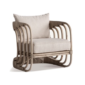Fotoliu bej din textil Douzains Vical Home
