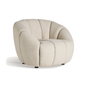 Fotoliu bej din textil Lajoux Vical Home