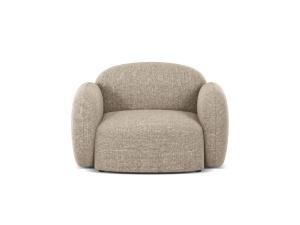 Fotoliu bej inchis din textil Blair Eden Micadoni