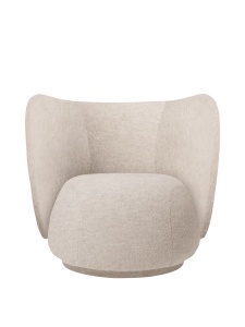 Fotoliu crem din textil Rico Ferm Living