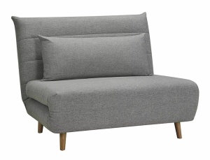 Fotoliu extensibil gri din textil Spike The Home Collection