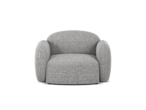 Fotoliu gri deschis din textil Blair Eden Micadoni