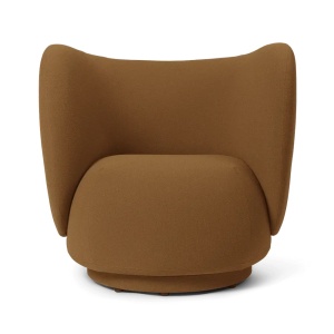 Fotoliu maro caramel din textil Rico Ferm Living
