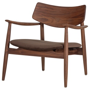 Fotoliu maro din textil Bask Walnut Woood