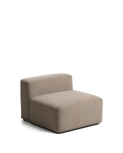 Fotoliu maro din textil Blok Chenille Kave Home