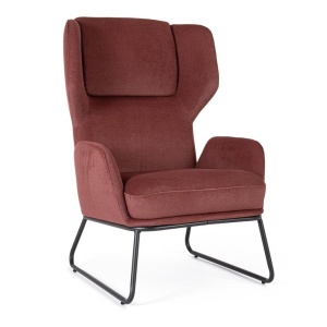 Fotoliu maro ruginiu din textil Ophelia Bizzotto