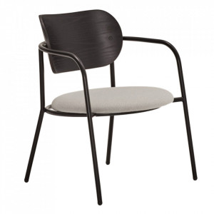 Fotoliu negru din textil Eclipse Teulat