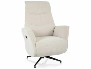 Fotoliu recliner bej din textil Nestor The Home Collection
