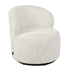 Fotoliu rotativ pentru copii crem din textil Jackie Richmond Interiors