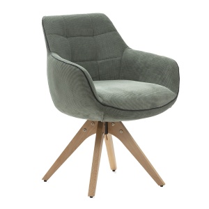 Fotoliu rotativ verde din textil Donatelo The Home Collection