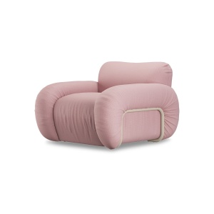 Fotoliu roz/bej nisipiu din textil Arc Wise HKliving