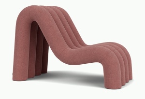 Fotoliu roz din textil Alp Soil blush - 92 FEST