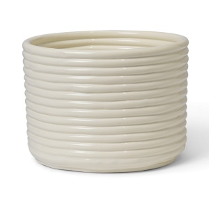 Ghiveci alb antic din ceramica 20 cm Corduroy Ferm Living