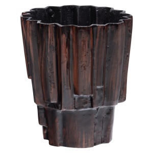 Ghiveci maro din metal 19x22 cm Drava Woood