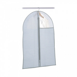 Husa gri/alba din fleece pentru haine Coat Hanger Window White Zeller
