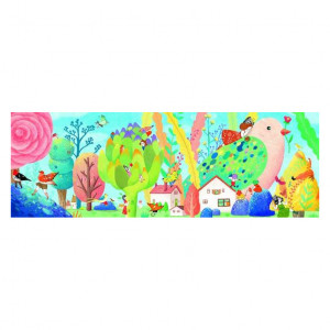 Joc tip puzzle multicolor din carton Miss Birdy Djeco