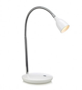 Lampa birou alba/argintie din metal si plastic cu LED 41,5 cm Tulip Markslojd