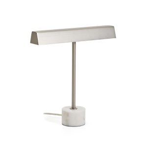 Lampa birou argintie din marmura 33 cm Lynor Kave Home