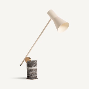 Lampa birou crem din marmura 66 cm Ivory Vical Home