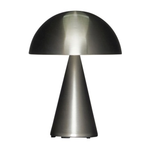 Lampa portabila dimabila de birou argintie din metal 20 cm Mush Hubsch