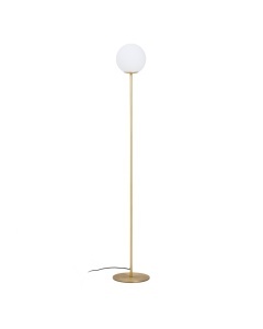 Lampadar alb/aurie din metal 155 cm Brisia Kave Home