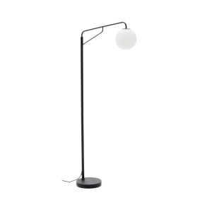 Lampadar alb/negru din metal 164 cm Eilo Kave Home