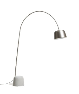 Lampadar argintiu/alb din metal 196 cm Arnolia Kave Home