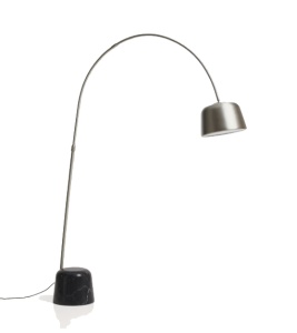 Lampadar negru/argintiu din metal 196 cm Arnolia Kave Home