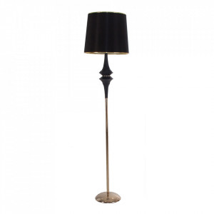 Lampadar negru/auriu din poliester si fier 173 cm Jim Vical Home