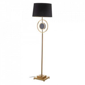Lampadar negru/auriu din textil si metal 160 cm Camleroy Denzzo