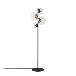Lampadar negru din metal cu 4 becuri Fazli The Home Collection