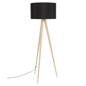Lampadar negru/maro din metal 151 cm Tripod Zuiver
