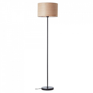 Lampadar negru/maro din metal si bambus 161 cm Romm Brilliant