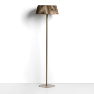 Lampadar solar pentru exterior bej din metal 160 cm Aldet Kave Home