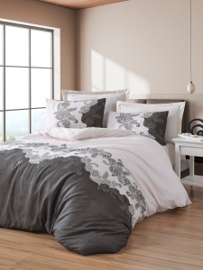 Lenjerie pat bej din fibre New Mixscarlet Double The Home Collection