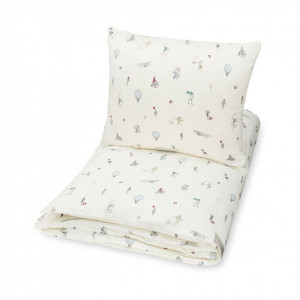 Lenjerie pat multicolora din bumbac 70x100/40x45 cm Holiday Cam Cam