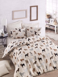 Lenjerie pat multicolora din bumbac Havhav Double The Home Collection