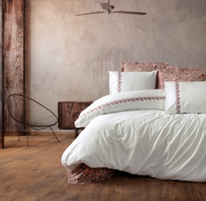 Lenjerie pat roz din bumbac Voyager Double The Home Collection