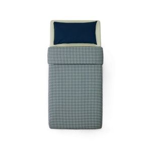 Lenjerie pat verde/albastra din bumbac 30x60 / 70x120 cm Yanil Kave Home