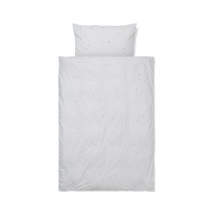 Lenjerie patut gri din bumbac 70x100/40x46 cm Dot Ferm Living