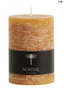 Lumanare maro din parafina 10 cm Amber Candle Nordal