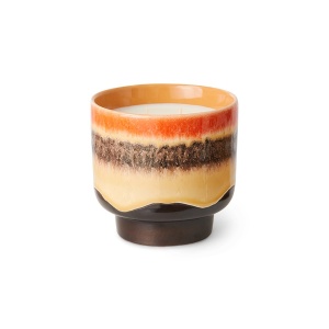 Lumanare parfumata cu suport multicolor din ceramica 10 cm 70s ceramics Tulum HKliving