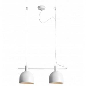 Lustra alba din metal cu 2 becuri Beryl Quiet Object