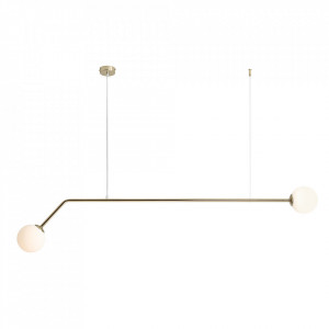 Lustra aurie/alba din metal cu 2 becuri Pure Quiet Object