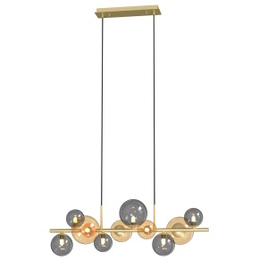 Lustra aurie din metal cu 10 becuri Villa Zuma Line