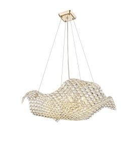 Lustra aurie din metal cu 8 becuri Tiara Zuma Line