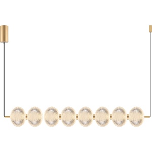 Lustra aurie din metal cu 8 LED-uri Galatea Zuma Line