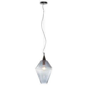 Lustra din sticla albastra Convex Kave Home