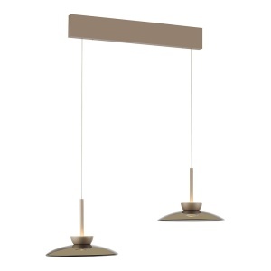 Lustra maro bronz din sticla cu 4 LED-uri Pure Moon Zuma Line