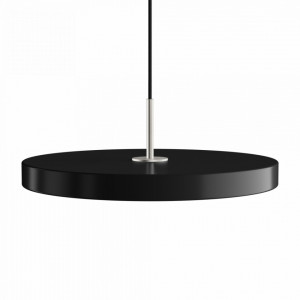 Lustra neagra/argintie din plexiglas si otel Asteria Umage